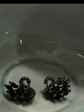 #164 Black Swan Earrings